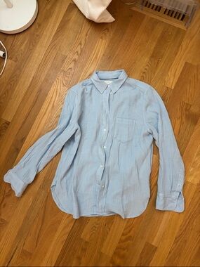 J. Crew Light Blue Casual Cotton Button-Down Shirt